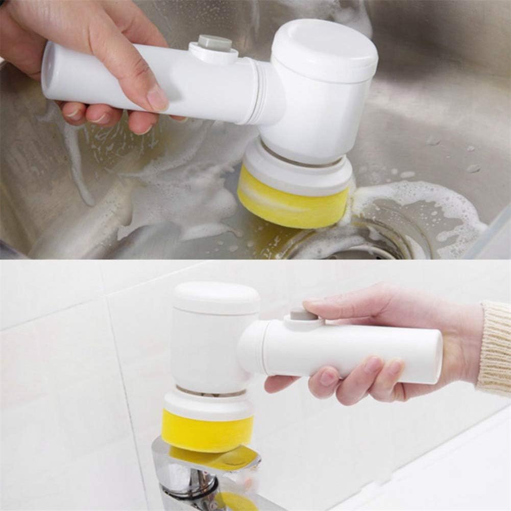 Electric cleaning brush in use